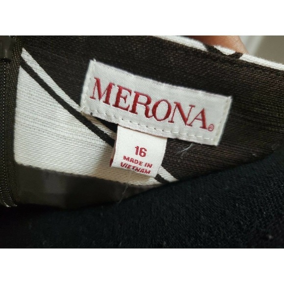 Merona Women's Brown/White Dress Size16 - Picture 8 of 12